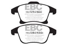 Cargar imagen en el visor de la galería, Pastillas de freno delanteras EBC 13+ Ford Fusion 1.6 Turbo Redstuff
