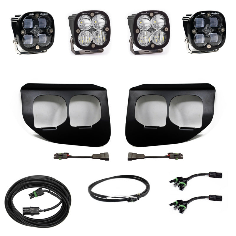 Baja Designs Ford Super Duty (20-On) Luces antiniebla Dual FPK SAE/Pro DC Baja Designs con Upfitter