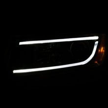 Cargar imagen en el visor de la galería, ANZO Faros delanteros tipo proyector para Jeep Grand Cherokee 2014-2015 con diseño estilo tablón, color negro