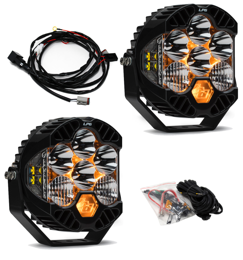 Baja Designs Jeep JL/JT Rubicon Kit de luces LED para parachoques de acero LP6