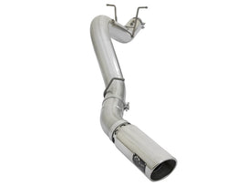 aFe ATLAS Sistema de escape de acero aluminizado con respaldo DPF de 5 pulgadas con puntas pulidas 2017 GM Duramax 6.6L (td) L5P