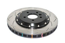 Cargar imagen en el visor de la galería, DBA 09-15 Lotus Evora F Rotor delantero ranurado serie 5000 de 2 piezas ensamblado con sombrero negro