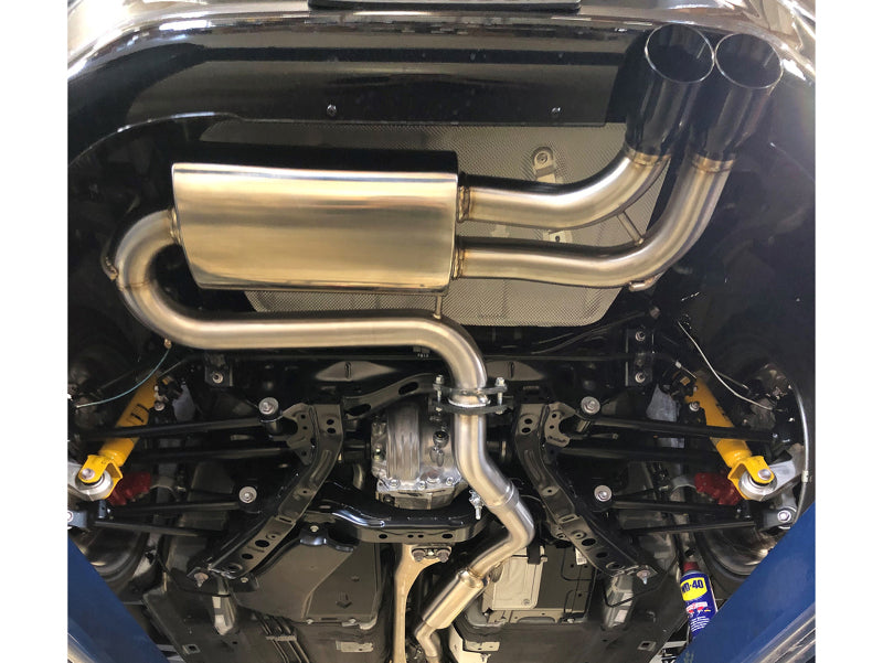 aFe Takeda Escapes Cat-Back SS-304 de 2-1/2 pulgadas con punta negra 16-19 Mazda MX-5 Miata ND 2.0T