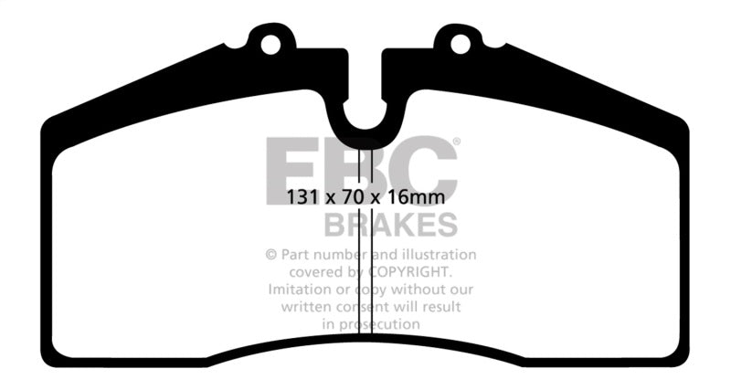 EBC 05+ Ford Saleen Mustang Pinzas delanteras Brembo Pastillas de freno delanteras Bluestuff