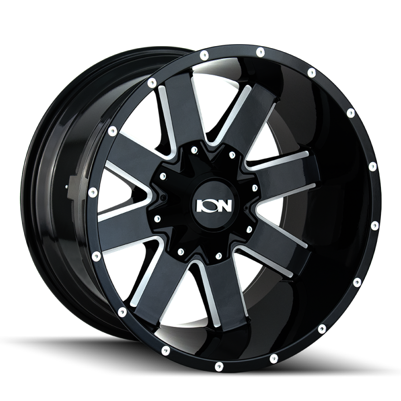 Rueda fresada negra brillante tipo ION 141 20x9 / 6x135 BP / 0 mm de compensación / buje de 106 mm