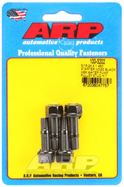 ARP 5/16-24 X 1.450 Kit de perno de polea de bomba de agua hexagonal negra con punta de arranque
