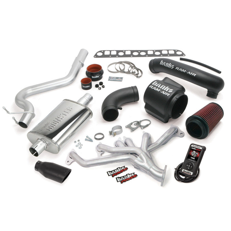 Banks Power 98-99 Jeep 4.0L Wrangler PowerPack System - Escape único SS con punta negra