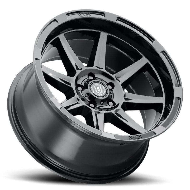 Rueda ICON Bandit 20x10 6x5.5 -24mm 4.5in BS 106.10mm de diámetro, color negro brillante