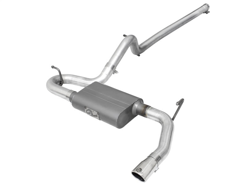 aFe Scorpion Escape Cat-Back de acero de aluminio de 2-1/2 pulgadas con punta Pol 07-18 Jeep Wrangler (JK) V6-3.6L/3.8L