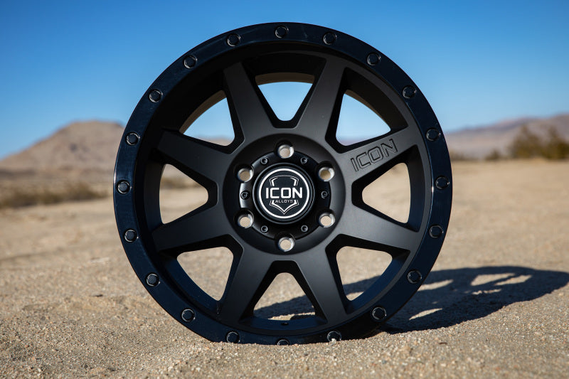 ICON Rebound 17x8.5 5x150 25mm Offset 5.75in BS 110.1mm Diámetro Doble Rueda Negra