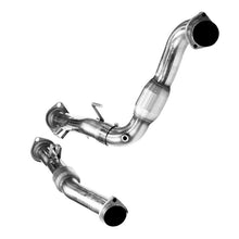 Cargar imagen en el visor de la galería, Kooks 06-10 Jeep SRT8 6.1L 3 pulgadas de entrada x 3 pulgadas de salida OEM VERDE Cat SS Conn. Tuberías Kooks HDR Req