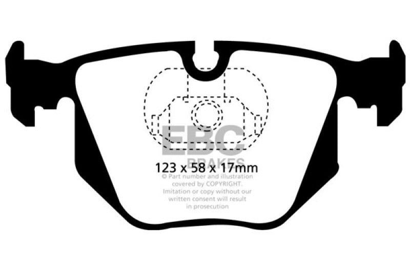 EBC 04-06 BMW X3 2.5 (E83) Pastillas de freno traseras Greenstuff