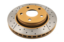 Cargar imagen en el visor de la galería, DBA 07-17 Jeep Wrangler Rotor delantero perforado y ranurado Street Series X-Gold