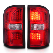 Cargar imagen en el visor de la galería, ANZO 2014-2018 GMC Sierra luces traseras LED carcasa negra lente roja/transparente