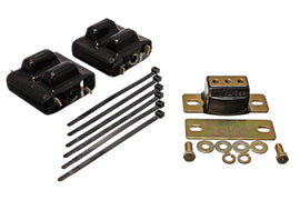 Energy Suspensión 87-91 Suburban C10-C30 2WD Soportes de motor y transmisión negros, acabado en zinc