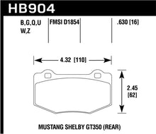 Cargar imagen en el visor de la galería, Hawk 15-17 Ford Mustang HPS 5.0 Rear Brake Pads