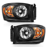 ANZO 2006-2009 Dodge Ram 1500 Crystal Faro negro ámbar