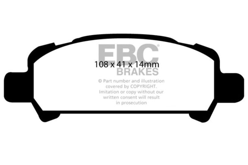 EBC 01-02 Subaru Impreza 2.0 Turbo WRX Pastillas de freno traseras Bluestuff