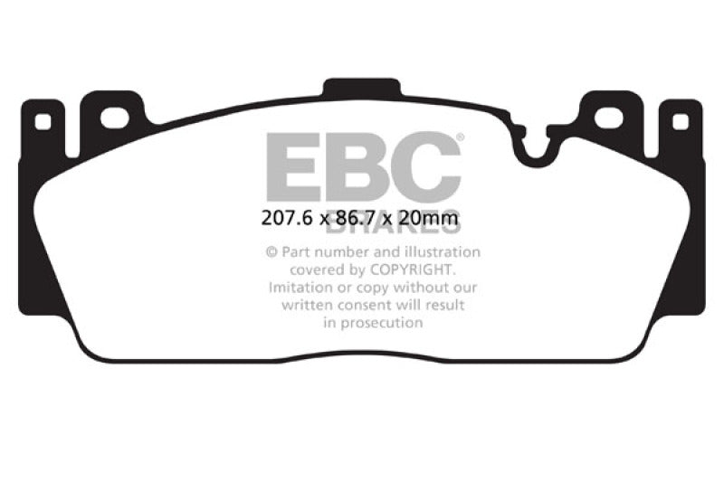 Pastillas de freno delanteras Redstuff EBC 12+ BMW M5 4.4 Twin Turbo (F10)