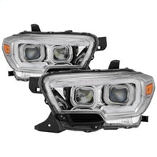 Cargar imagen en el visor de la galería, xTune Toyota Tacoma 16-18 DRL Light Bar Projector Headlights - Chrome PRO-JH-TTA16-LBDRL-C