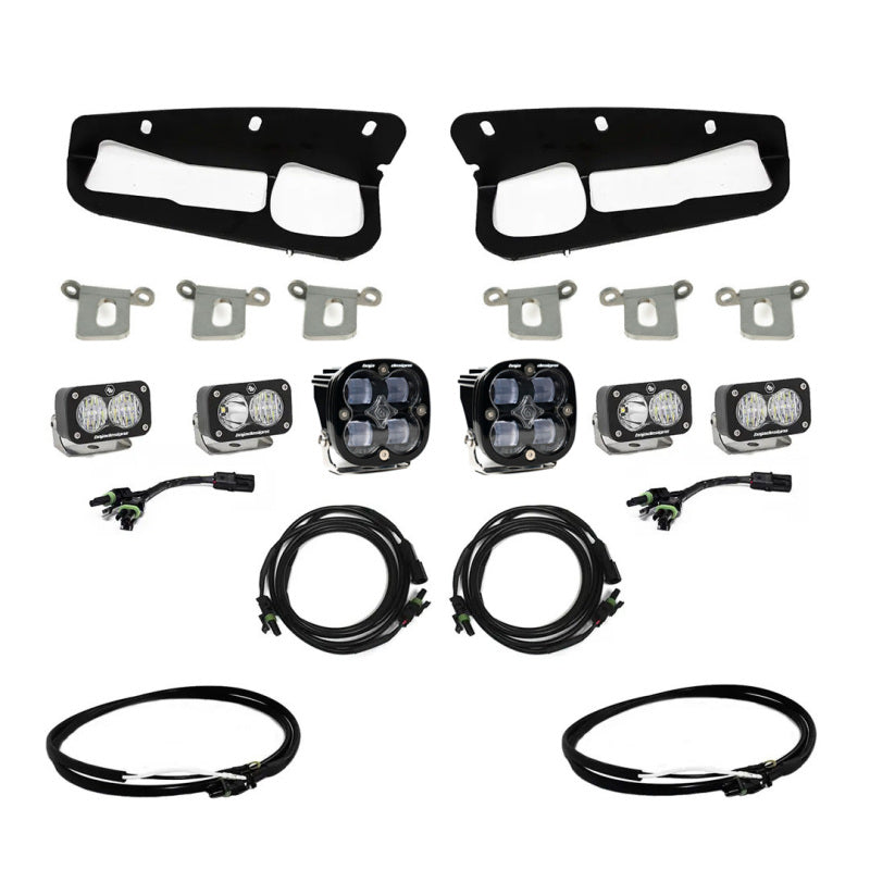 Baja Designs 2021+ Ford Bronco Clear SAE Fog Pocket Kit con mejora