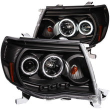 Cargar imagen en el visor de la galería, ANZO 2005-2011 Toyota Tacoma Projector Headlights w/ Halo Black