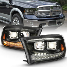 Cargar imagen en el visor de la galería, ANZO 2009-2018 Dodge Ram 1500 Proyector HL Switchback Cromo Ámbar