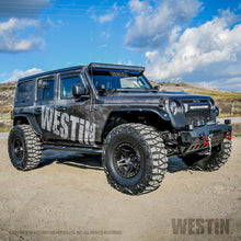 Cargar imagen en el visor de la galería, Westin 18-22 Jeep Wrangler JLU 4dr Platinum 4 Oval Nerf Step Bars - Tex. Blk