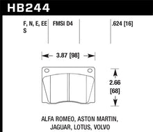 Cargar imagen en el visor de la galería, Hawk 72-74 Jaguar XJ12 Pastillas de freno delanteras ER-1