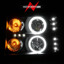 Cargar imagen en el visor de la galería, ANZO 2007-2013 Gmc Sierra 1500 Faros delanteros con proyector con halo negro