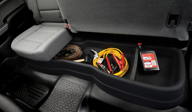 Husky Liners 14-21 Toyota Tundra Caja de almacenamiento debajo del asiento de doble cabina (sin subwoofer de fábrica)