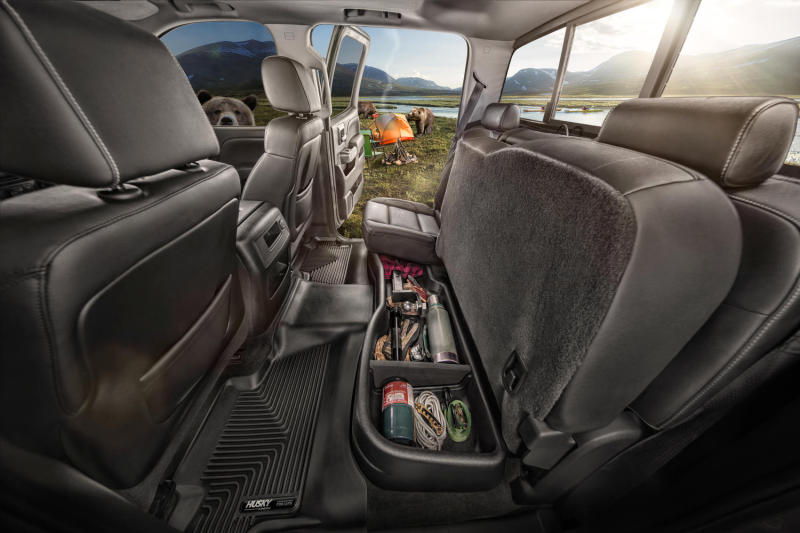 Husky Liners 14-21 Toyota Tundra Caja de almacenamiento debajo del asiento de doble cabina (sin subwoofer de fábrica)
