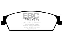 Cargar imagen en el visor de la galería, EBC 09-14 Cadillac Escalade 6.0 Hybrid Greenstuff Rear Brake Pads