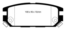 Cargar imagen en el visor de la galería, EBC 91-93 Dodge Stealth 3.0 4WD Pastillas de freno traseras Yellowstuff