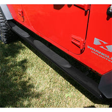 Cargar imagen en el visor de la galería, Rugged Ridge 4 1/4-In Oval Side Step Black 07-18 Jeep Wrangler Unlimited JK