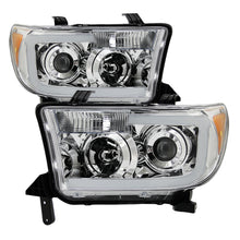 Cargar imagen en el visor de la galería, Xtune Toyota Tundra 07-13 LED Light Bar Projector Headlights Chrome PRO-JH-TTU07-LED-C