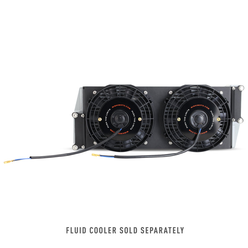 Mishimoto Universal 17 pulgadas. Cubierta del ventilador del enfriador de aceite de alta resistencia - Negro microarrugado