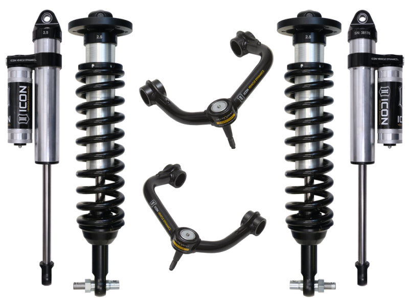 ICON 2015+ Ford F-150 2WD 0-3 pulgadas Sistema de suspensión Etapa 3 con Uca tubular