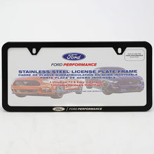 Cargar imagen en el visor de la galería, Marco para matrícula Ford Racing Ford Performance Slim - Acero inoxidable negro