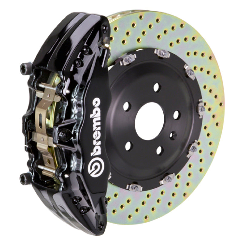 Brembo 15-16 Genesis Sedan 3.8/5.0 (Excl AWD) Fr GT BBK 6Pist Cast 380x34 2pc Rtr Drill-Negro