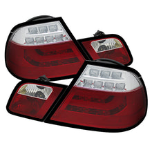 Cargar imagen en el visor de la galería, Spyder BMW E46 00-03 2Dr Coupe Light Bar LED Tail Lights Red Clear ALT-YD-BE4600-LBLED-RC