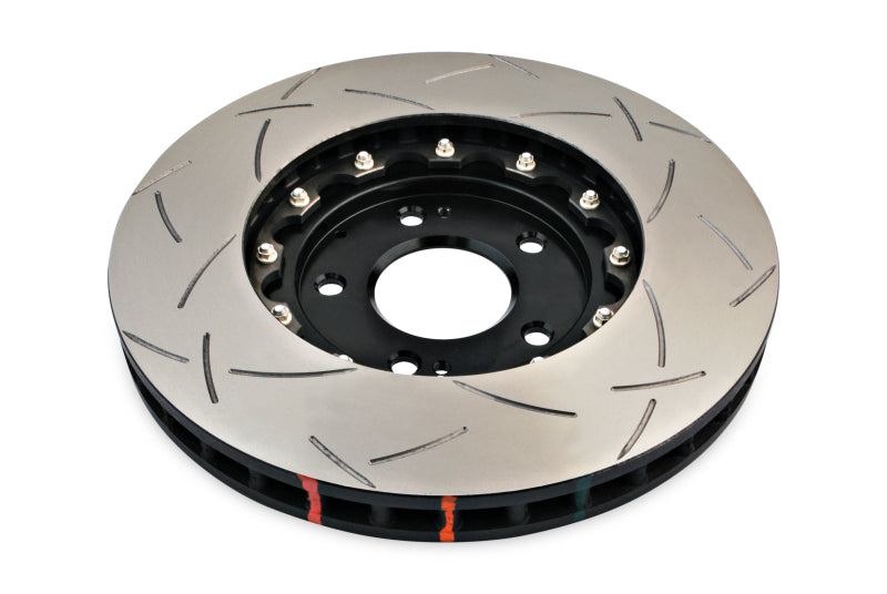 DBA 03-05 Evo 8/9 Rotor frontal ranurado serie 5000 de 2 piezas ensamblado con sombrero negro