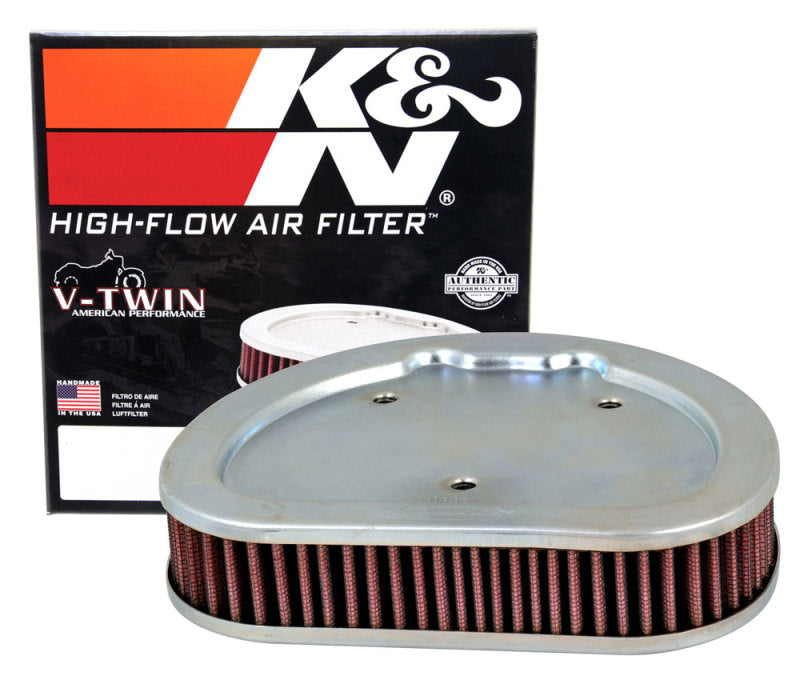 Filtro de aire de repuesto K&amp;N de 1,625 pulgadas de alto x 7,5 pulgadas de largo para Harley Davidson