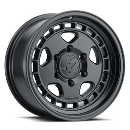 quince52 Turbomac HD Classic 17x8.5 6x135 0mm ET 87.1mm Rueda negra de asfalto con orificio central