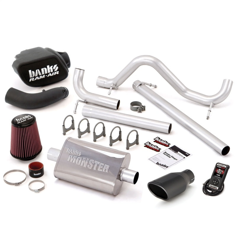 Banks Power 07-11 Jeep 3.8L Wrangler - 4dr Stinger Sys con AutoMind - Escape único SS con punta negra