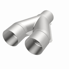 Cargar imagen en el visor de la galería, MagnaFlow Universal Trans Y-Pipe All SS 4inch (Dual) 3.5inch (Single) x 13inch (Overall)