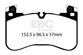 EBC 2020+ Land Rover Defender 90 Pastillas de freno delanteras Yellowstuff