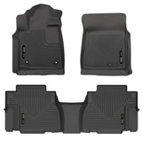 Husky Liners 12-22 Toyota Sequoia Weatherbeater Revestimientos de piso para asiento delantero y segundo, color negro