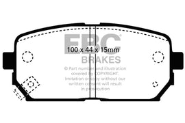 EBC 07-10 Kia Rondo 2.4 Redstuff Rear Brake Pads