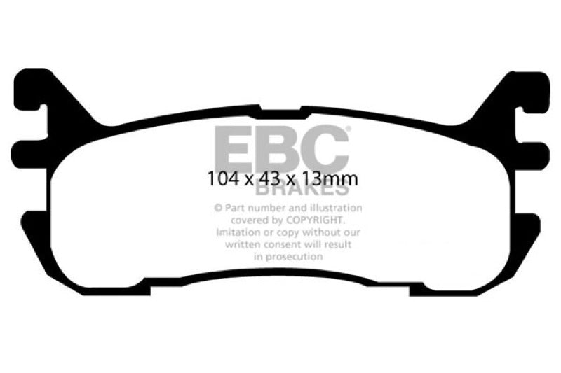 EBC 97-02 Ford Escort 2.0 Pastillas de freno traseras Redstuff